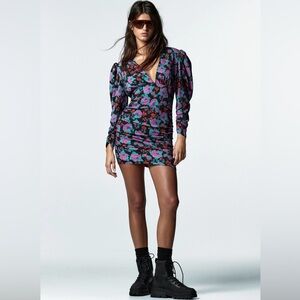 Zara floral print draped Dress